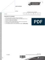 Environmental Systems and Societies Standard Level Paper 2: Instructions To Candidates