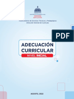 Adecuacion Curricular Del Nivel Inicial 2022