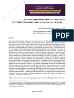 O Papel Do Psicopedagogo Institucional Na Prevenção