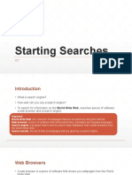 Starting Searches