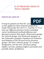 Influence of Pressure Group in Policy Making