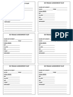 Triage Assessment Slip