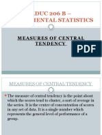 Measures of Central Tendency