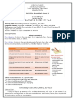 Lesson 6 Q2 Formulating Claims of Fact Policy and Value 2022 2023