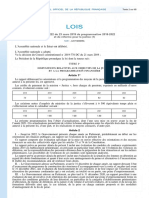 Loi Française Du 23 Mars 2019 de Programmation 2018-2022 Et de Réforme Pour La Justice