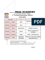 2nd Pre Board Date Sheet 2022-23