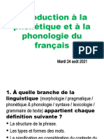 Introduction À La Phonétique Et À La PhonologieEtudiants