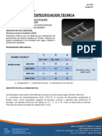 Ficha Técnica Bandeja Portacables Escalerilla