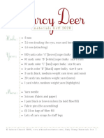 Darcy Deer Materials List