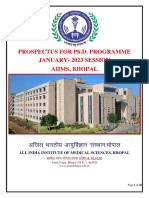 PHD AIIMS Bhopal