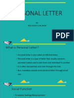 Personal Letter