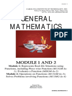 Module 1 and 2 - General Mathematics