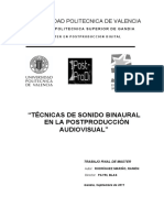 TECNICAS DE SONIDO BINAURAL EN LA POSTPRODUCCION SONORA Cine