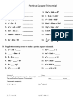 Factoring Perfect Square Trinomial