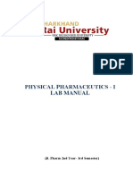 Lab Manual Physical Pharmaceutics I