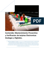 Contenido - Mantenimiento Preventivo y Verificacion de Tarjetas Electronicas Analogas y Digitales.