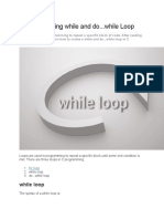 C Programming While and Do