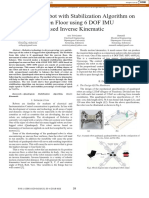 Quadruped Robot With Stabilization Algorithm On Uneven Floor Using 6 DOF IMU Based Inverse Kinematic