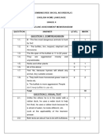 Baseline Assessment Memorandum - Grade 4 - English HL - Miss Du Toit - 2023