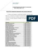 Candidatos Habilitados Análise Curricular