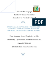 Tarea para 16 Septiembre - Terminar de Decidir Caso Propuesto de Prueba de Hipotesis y Subir Dos Casos Aplicados