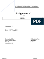 Assignment - 1: Shree V.J. Modha College of Information Technology