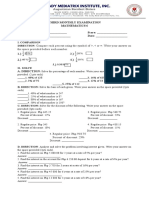 Third Monthly EXAM MATH 6