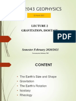 Lecture 2 Gravitation and Isostasy