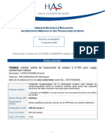 Avis HAS Pour Hyaluronate de Sodium