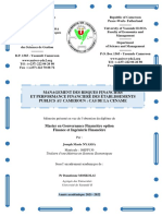 Management Des Risques Financiers Et Performance Financiere Des Établissements Publics Au Cameroun: Cas de La Cename