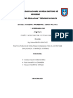 Problema Publico de Seguridad Ciudadana - Chalhuanca