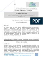 O Currículo e A Educação Profissional No Brasil Como Desenvolvimento Humano