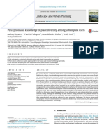 2015 - Perception and Knowledge of Plant Diversity Among Urban Park Users