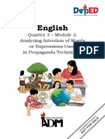 English 8 - Q3 - Mod2 - Analyzing Intentions of Words and Expressions Using Propaganda Techniques v2 2 18 2021 Compressed