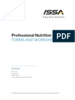 ISSA Professional Nutrition Coach Client Form Handouts