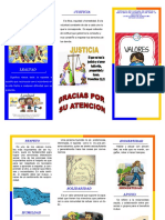 TRIPTICO de Los Valores