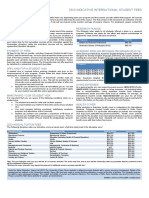 Indicative International Student Fees