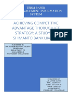 Achieving Competitive Advantage Through ICT Strategy: A Study On Shimanto Bank