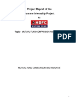 HDFC FINANCE PROJECT REPORT PDF