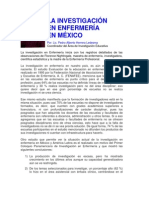 La Investigacion en Enfermeria en Mexico