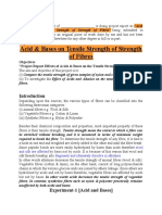 Acid & Bases On Tensile Strength of Strength of Fibres