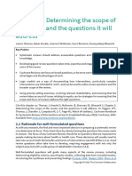 Determining The Scope of The Review and The Questions It Will Address