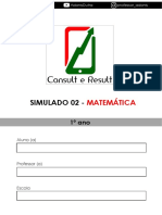 Simulado 02 - Matemática - 1º Ano (Professor Adonis)