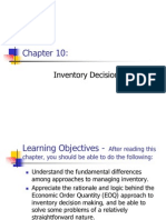 Chapter 10 - Inventory Decision Making