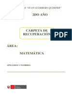 Carpeta de Recuperacion Matematica 2° Año