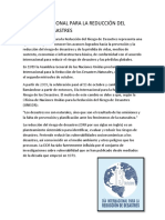 Dia Internacional para La Reducción Del Riesgo de Desastres