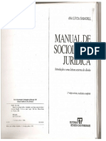 Ana Lucia Sabadell. Manual de Sociologia Jurídica - Introdução A Uma Leitura Externa Do Direito (2002)