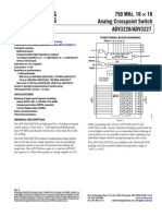 750 MHZ, 16 × 16 Analog Crosspoint Switch Adv3226/Adv3227: Features Functional Block Diagram