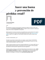 Cómo Hacer Una Buena Gestión y Prevención de Pérdidas Retail