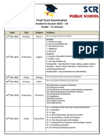 Public School: Final Term Examination